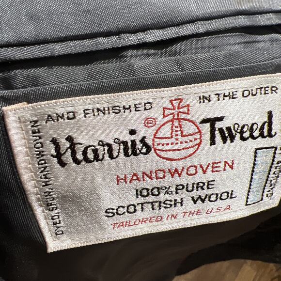Vintage Men’s Harris Tweed 100% Scottish Wool Made For Hamburger Kennedys - Picture 11 of 16